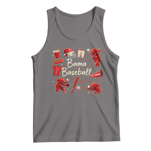 Alabama Baseball Tank Top Cute Trendy Bama Fan Game Day Doodle TS10 Deep Heather Print Your Wear