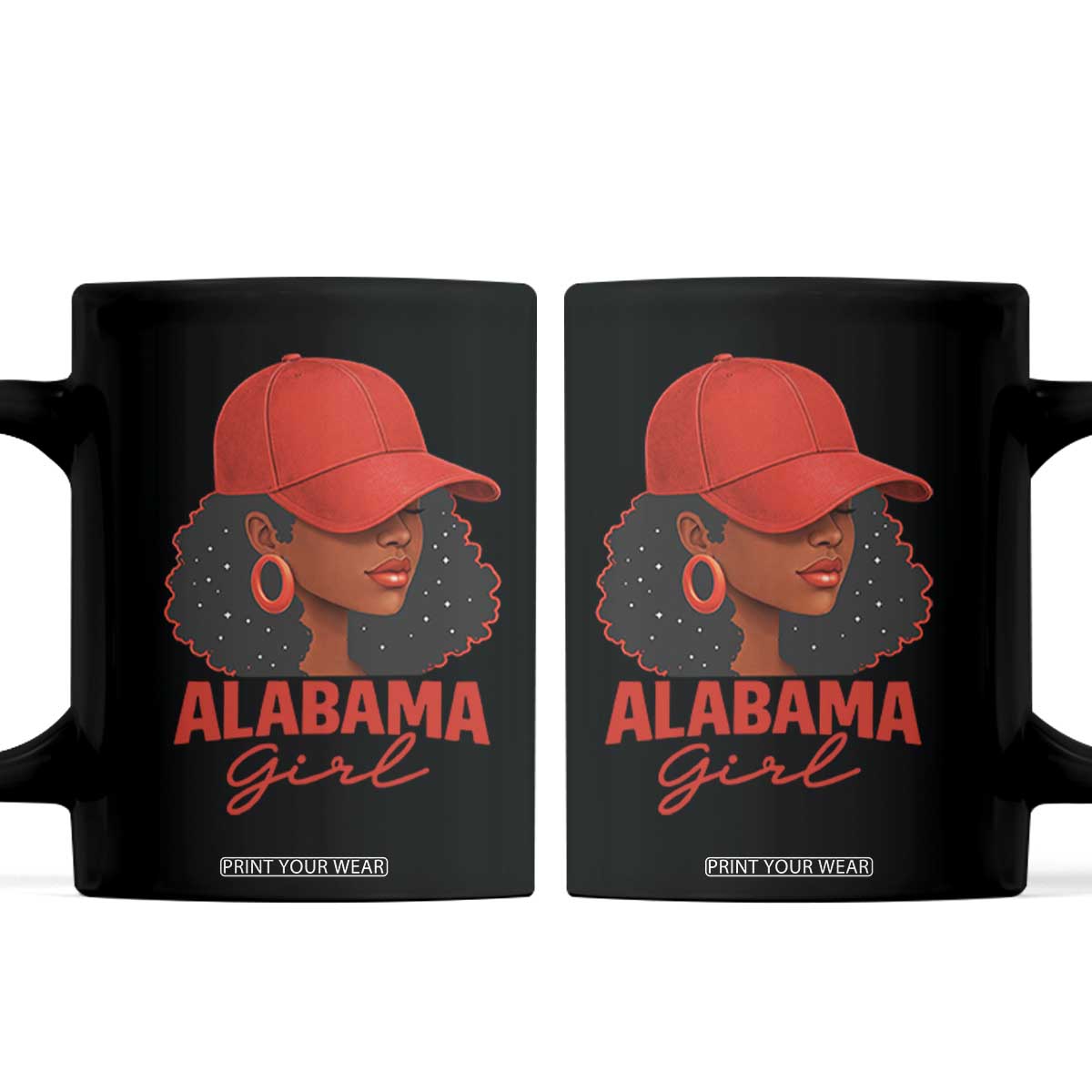 Vintage Alabama Girl Coffee Mug Bama Fan Black Women Sports Lover TS10 Black Print Your Wear