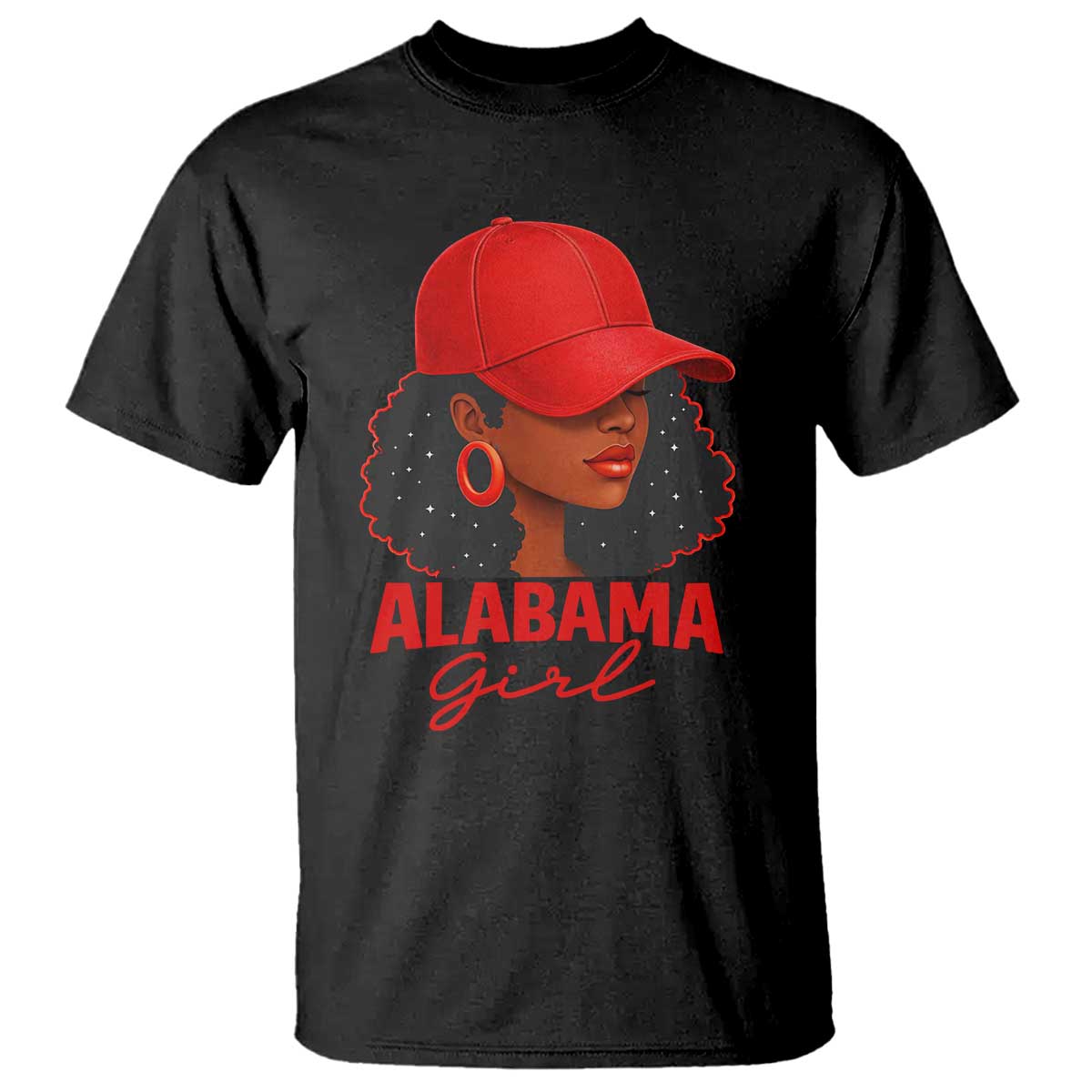 Vintage Alabama Girl T Shirt Bama Fan Black Women Sports Lover TS10 Black Print Your Wear