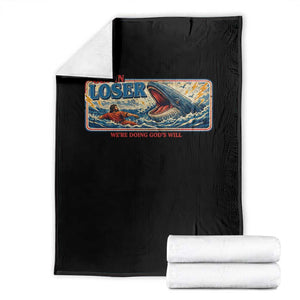 Funny Jonah And The Whale Throw Blanket Christian Bible Get in Loser Were Doing Gods Will TS10 Black Print Your Wear