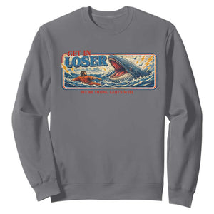 Funny Jonah And The Whale Sweatshirt Christian Bible Get in Loser Were Doing Gods Will TS10 Charcoal Print Your Wear