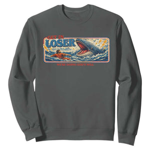 Funny Jonah And The Whale Sweatshirt Christian Bible Get in Loser Were Doing Gods Will TS10 Dark Heather Print Your Wear