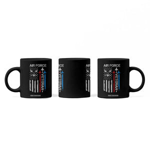 Air Force Veteran Coffee Mug Distressed American Flag Retired Dad Grandpa TS10 Print Your Wear