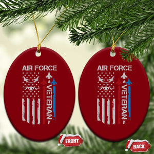 Air Force Veteran Ceramic Ornament Distressed American Flag Retired Dad Grandpa TS10 Print Your Wear