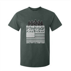R.E.D Friday T Shirt For Kid Remember Everyone Deployed Military US Flag TS10 Dark Forest Green Print Your Wear