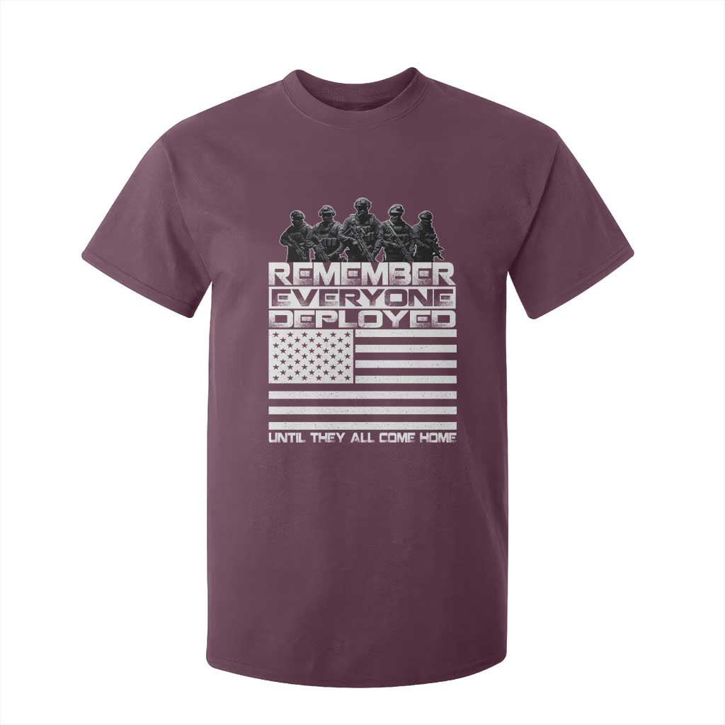 R.E.D Friday T Shirt For Kid Remember Everyone Deployed Military US Flag TS10 Maroon Print Your Wear