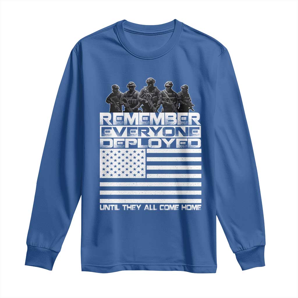 R.E.D Friday Long Sleeve Shirt Remember Everyone Deployed Military US Flag TS10 Royal Blue Print Your Wear