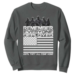R.E.D Friday Sweatshirt Remember Everyone Deployed Military US Flag TS10 Dark Heather Print Your Wear
