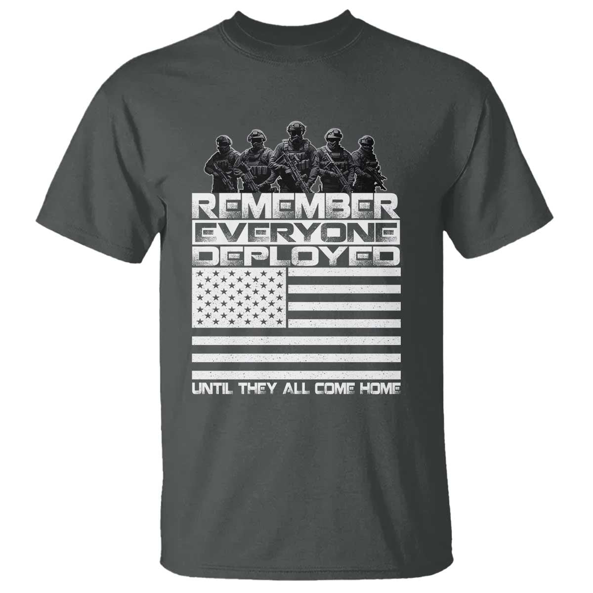 R.E.D Friday T Shirt Remember Everyone Deployed Military US Flag TS10 Dark Heather Print Your Wear