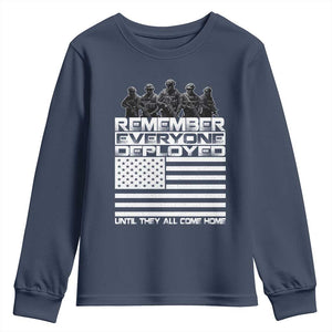 R.E.D Friday Youth Sweatshirt Remember Everyone Deployed Military US Flag TS10 Navy Print Your Wear