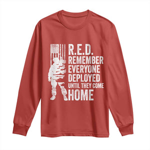 R.E.D Friday Long Sleeve Shirt Remember Everyone Deployed American Flag Military Supportive TS10 Red Print Your Wear