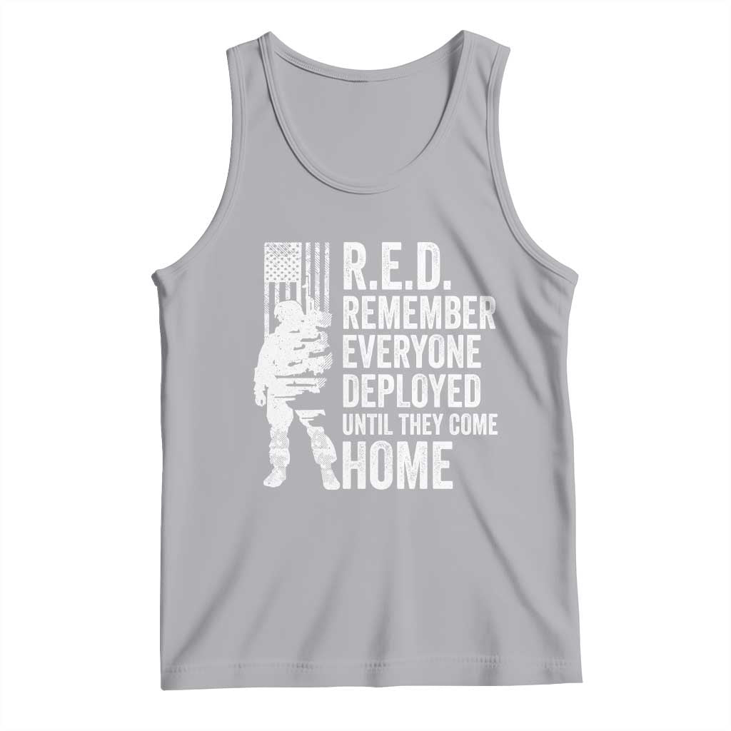 R.E.D Friday Tank Top Remember Everyone Deployed American Flag Military Supportive TS10 Athletic Heather Print Your Wear