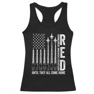 RED Friday Remember Everyone Deployed Racerback Tank Top Military American Flag TS10 Black Print Your Wear