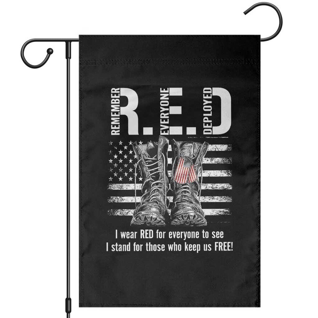 On Friday We Wear Red Military R.E.D Friday Garden Flag American Flag TS10 Black Print Your Wear