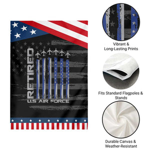 Retired US Air Force Patriotic Garden Flag Vintage USAF Veteran USA Flag TS10 Print Your Wear