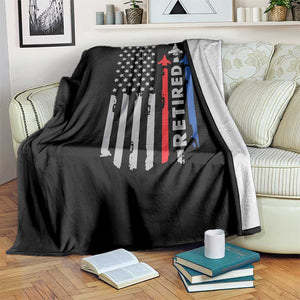 Veteran US Air Force Throw Blanket Vintage USA Flag Veterans TS10 Print Your Wear