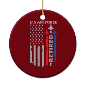 Veteran US Air Force Ceramic Ornament Vintage USA Flag Veterans TS10 1pc Red Print Your Wear