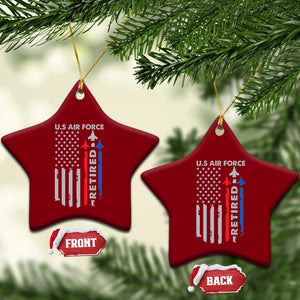 Veteran US Air Force Ceramic Ornament Vintage USA Flag Veterans TS10 Print Your Wear