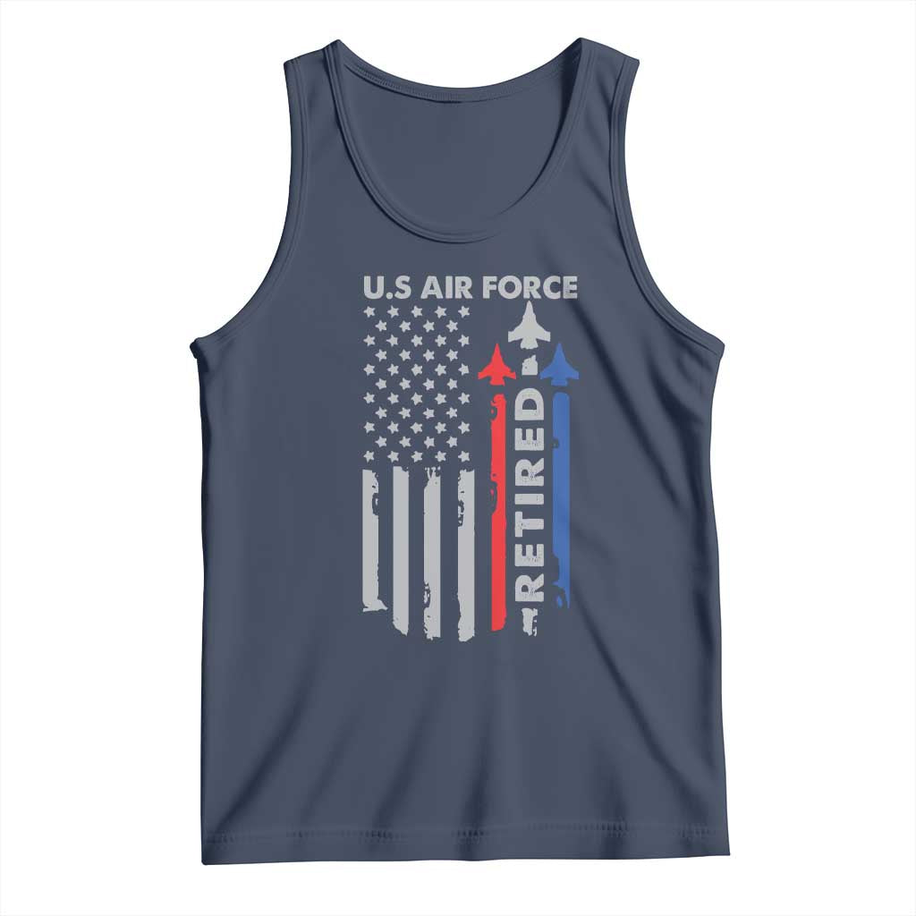 Veteran US Air Force Tank Top Vintage USA Flag Veterans TS10 Navy Print Your Wear