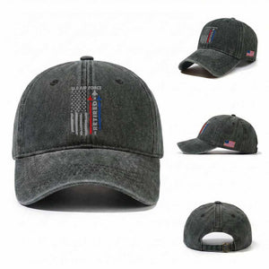 Veteran US Air Force Washed Cotton Baseball Cap Vintage USA Flag Veterans TS10 Washed Cap Universal Fit Dark Green Print Your Wear