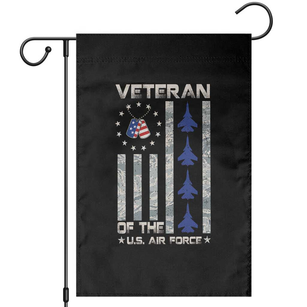 Veteran Of The US Air Force Garden Flag Vintage Camo USA Flag Veterans TS10 Black Print Your Wear