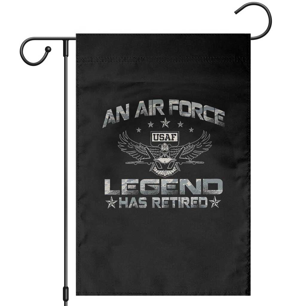 An Air Force Legend Has Retired Garden Flag Vintage Camo US Veteran TS10 Black Print Your Wear
