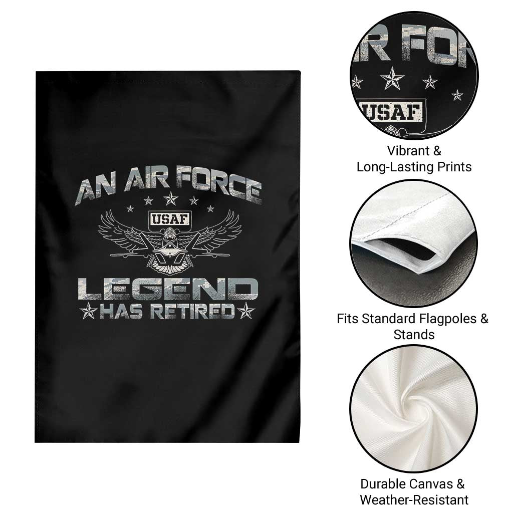 An Air Force Legend Has Retired Garden Flag Vintage Camo US Veteran TS10 Print Your Wear