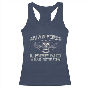 An Air Force Legend Has Retired Racerback Tank Top Vintage Camo US Veteran TS10 Navy Print Your Wear