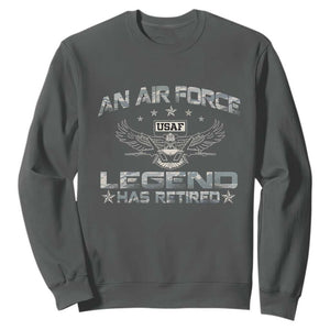 An Air Force Legend Has Retired Sweatshirt Vintage Camo US Veteran TS10 Dark Heather Print Your Wear