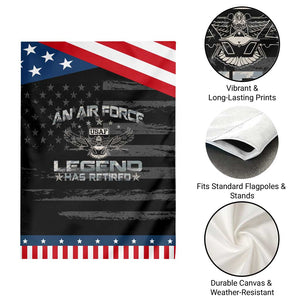 An Air Force Legend Has Retired Garden Flag Vintage Camo US Veteran TS10 Print Your Wear