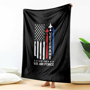 Air Force Veteran Throw Blanket Vintage US Flag TS10 Print Your Wear