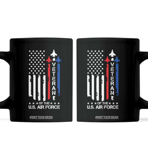 Air Force Veteran Coffee Mug Vintage US Flag TS10 Black Print Your Wear