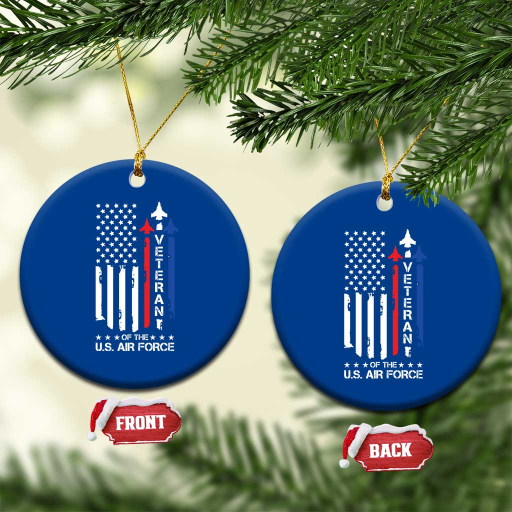 Air Force Veteran Ceramic Ornament Vintage US Flag TS10 1pc Blue Print Your Wear