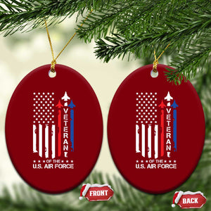 Air Force Veteran Ceramic Ornament Vintage US Flag TS10 Print Your Wear