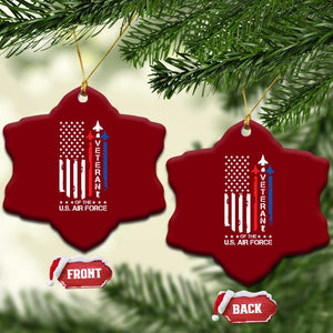 Air Force Veteran Ceramic Ornament Vintage US Flag TS10 Print Your Wear