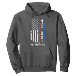 Air Force Veteran Hoodie Vintage US Flag TS10 Dark Heather Print Your Wear