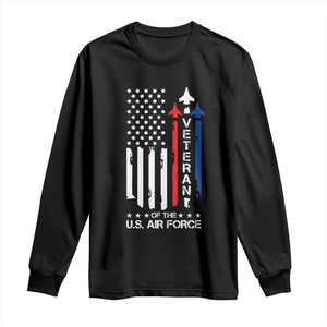 Air Force Veteran Long Sleeve Shirt Vintage US Flag TS10 Black Print Your Wear