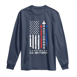 Air Force Veteran Long Sleeve Shirt Vintage US Flag TS10 Navy Print Your Wear