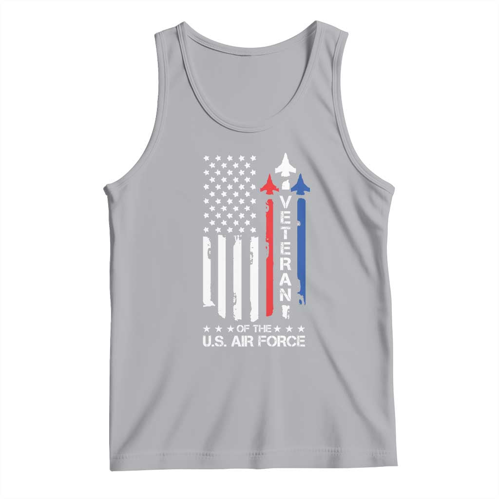Air Force Veteran Tank Top Vintage US Flag TS10 Athletic Heather Print Your Wear