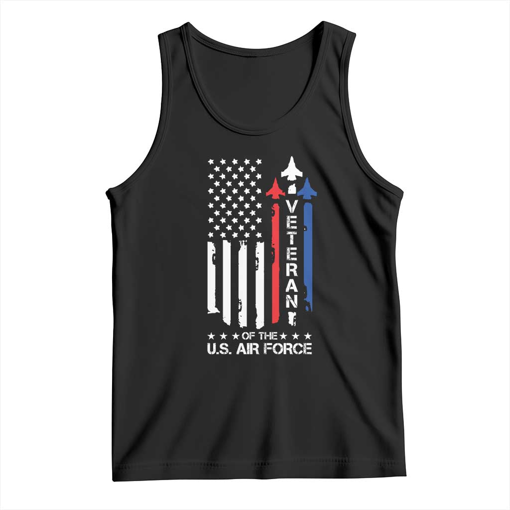 Air Force Veteran Tank Top Vintage US Flag TS10 Black Print Your Wear