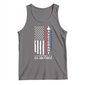 Air Force Veteran Tank Top Vintage US Flag TS10 Deep Heather Print Your Wear
