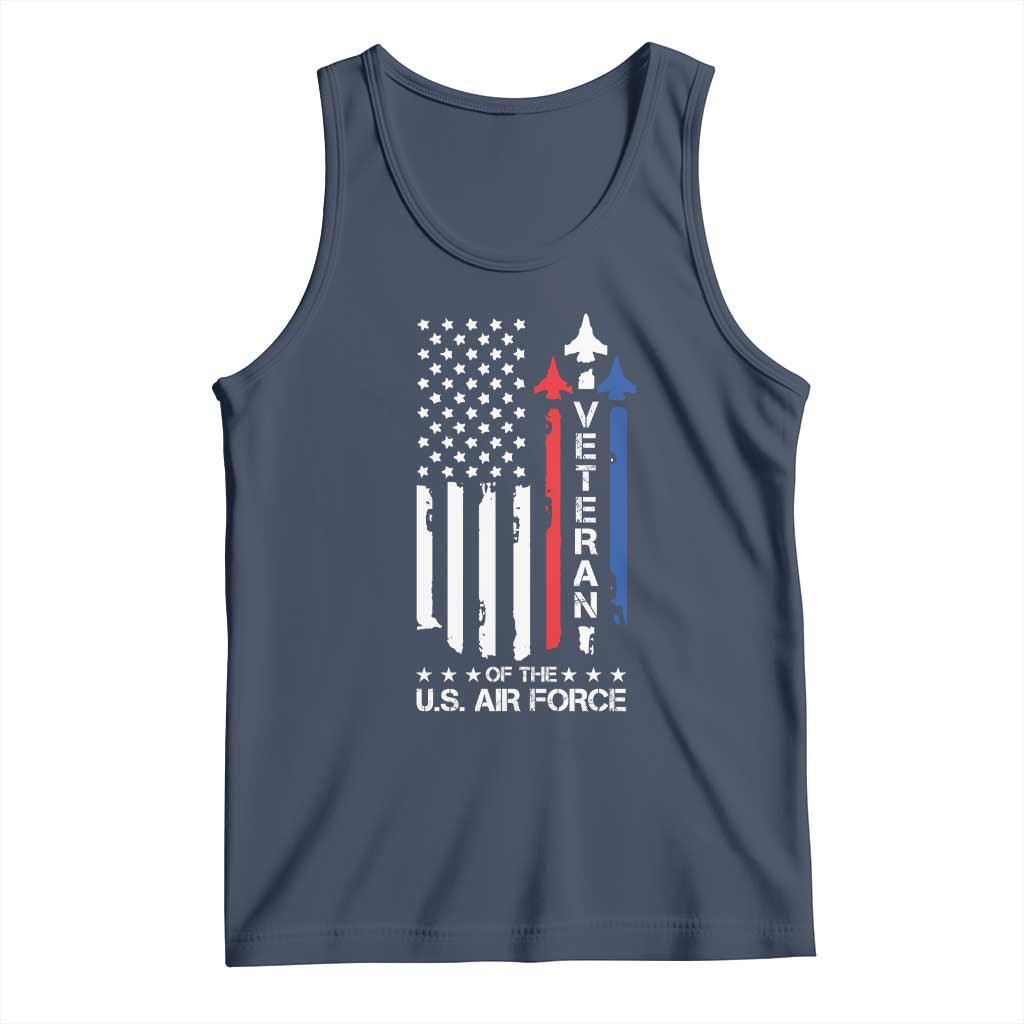 Air Force Veteran Tank Top Vintage US Flag TS10 Navy Print Your Wear