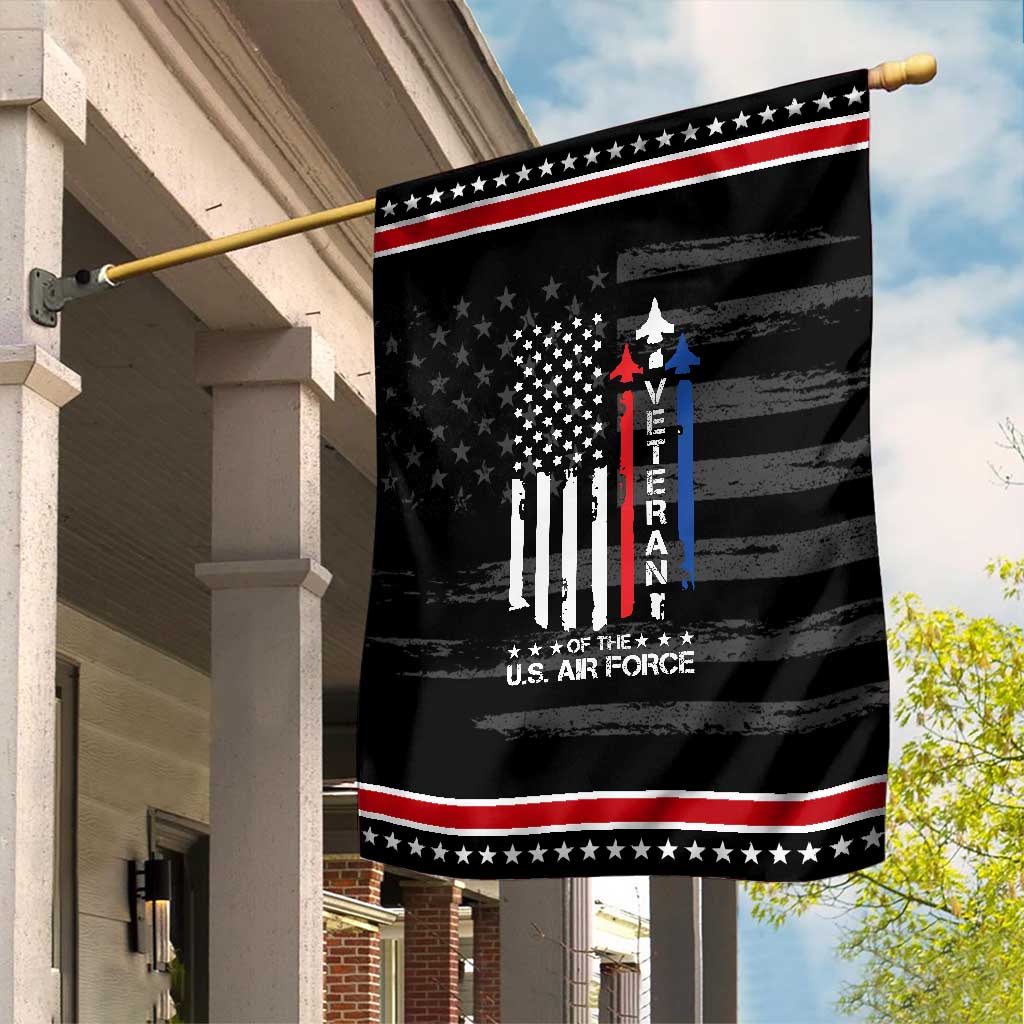 Air Force Veteran Garden Flag Vintage US Flag TS10 Distressed Black Red Print Your Wear