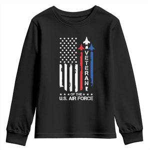 Air Force Veteran Youth Sweatshirt Vintage US Flag TS10 Black Print Your Wear