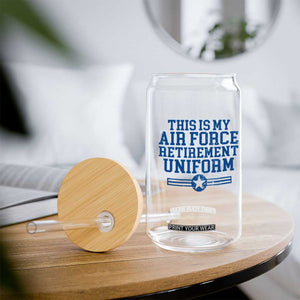 Veteran US Air Force Glass Can This Is My Retirement Uniform TS10 Print Your Wear