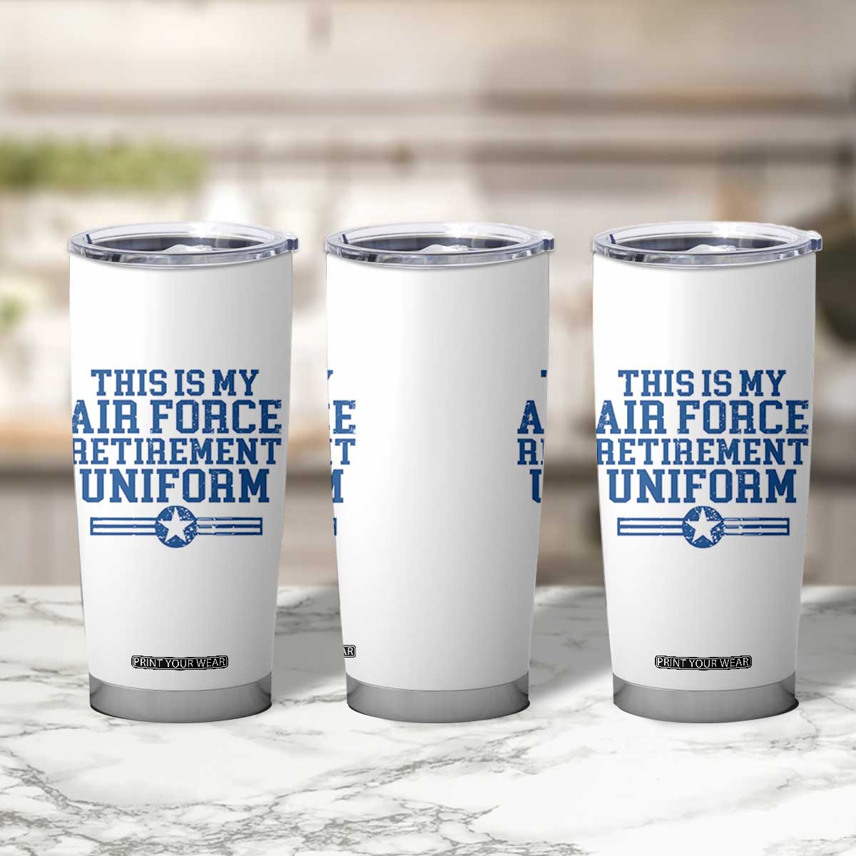 Veteran US Air Force Tumbler Cup This Is My Retirement Uniform TS10 Print Your Wear