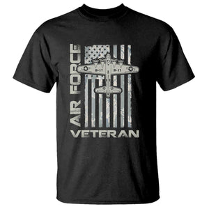 Air Force Veteran T Shirt Vintage Camo USA Flag Veterans TS10 Black Print Your Wear