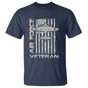 Air Force Veteran T Shirt Vintage Camo USA Flag Veterans TS10 Navy Print Your Wear