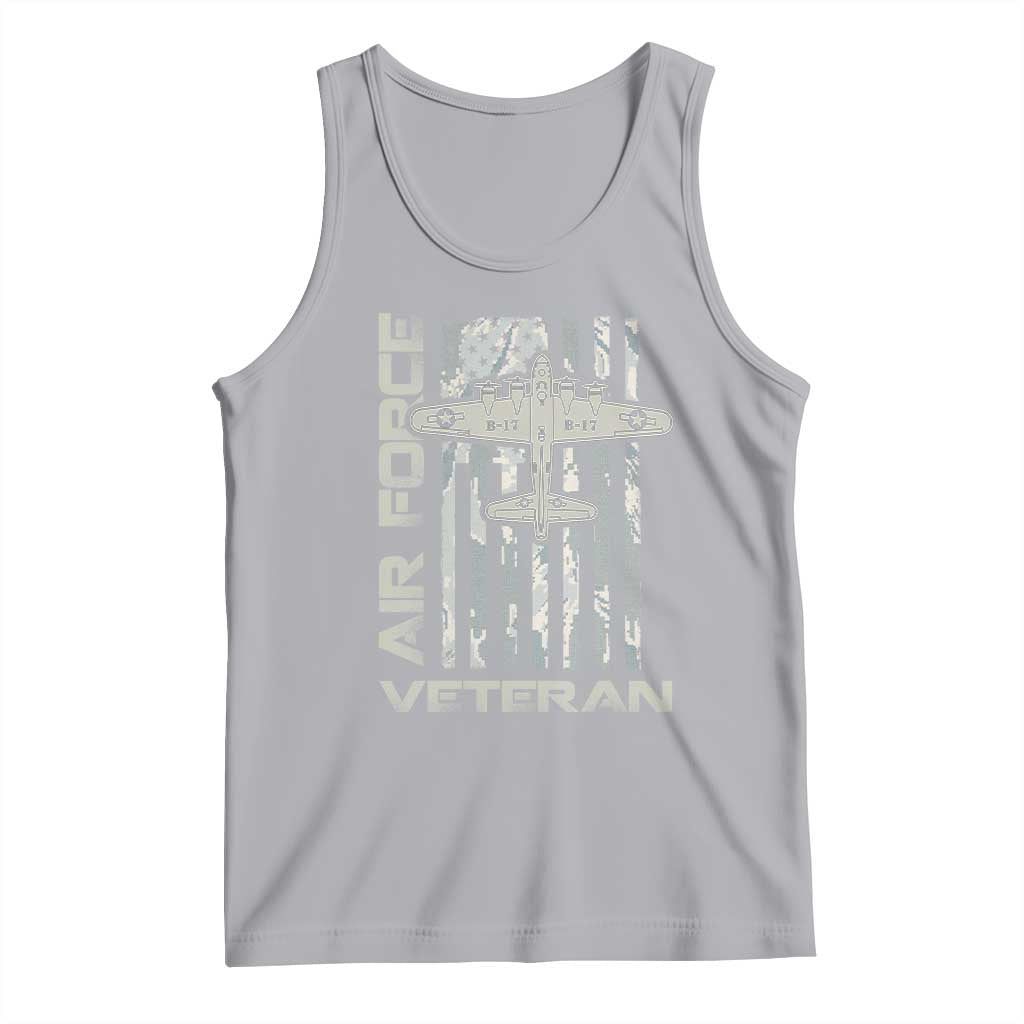 Air Force Veteran Tank Top Vintage Camo USA Flag Veterans TS10 Athletic Heather Print Your Wear