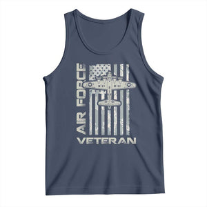 Air Force Veteran Tank Top Vintage Camo USA Flag Veterans TS10 Navy Print Your Wear